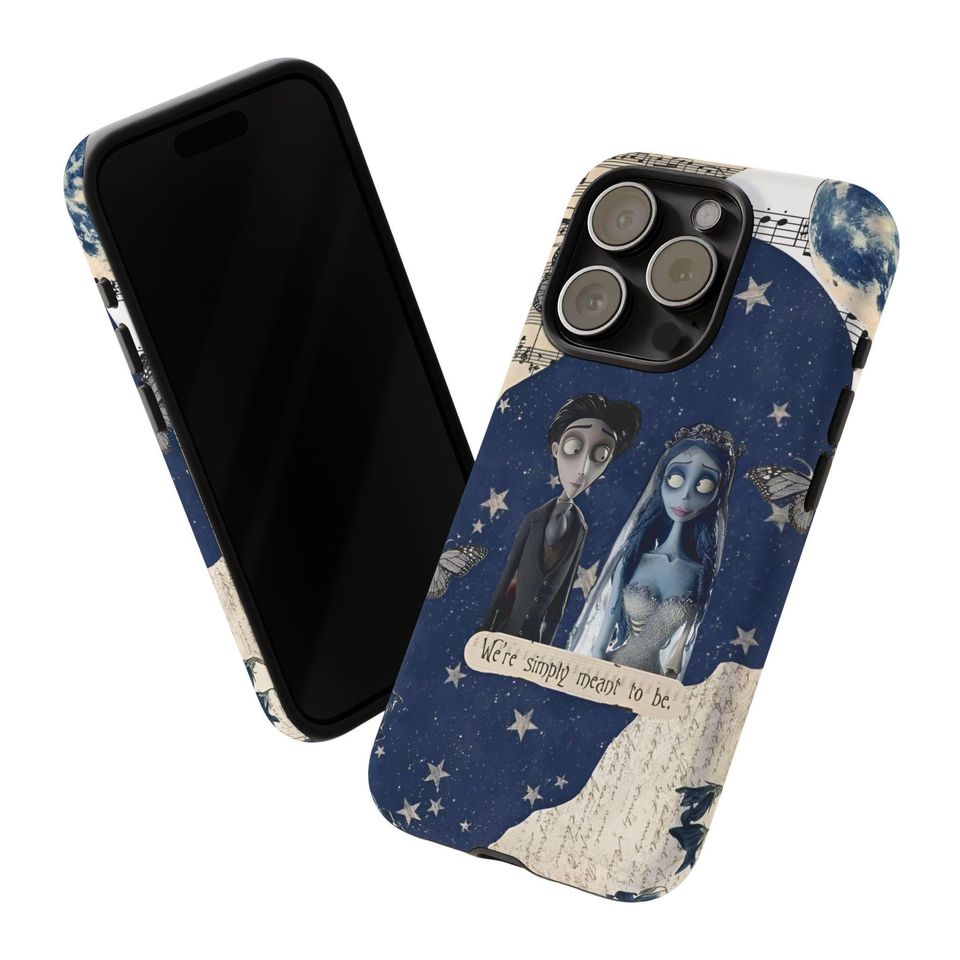Corpse Bride Design Phone Case, Gothic Skull Cover