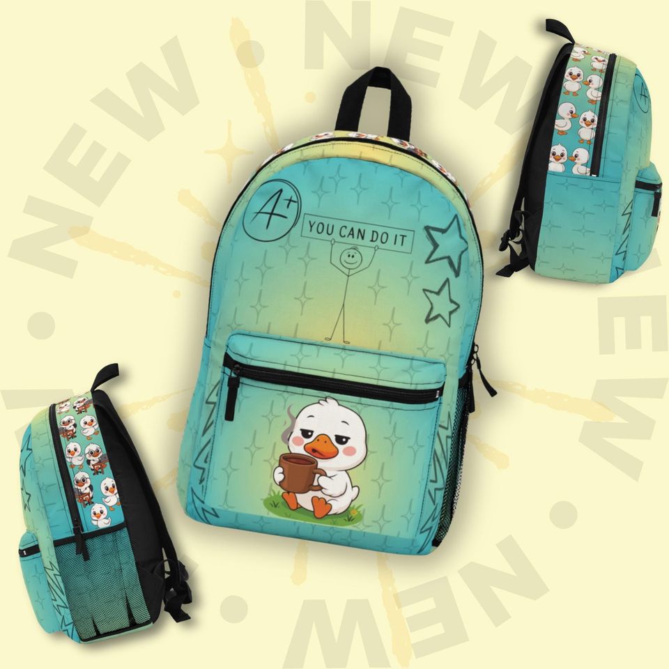 Cute Duck School Backpack for Kids