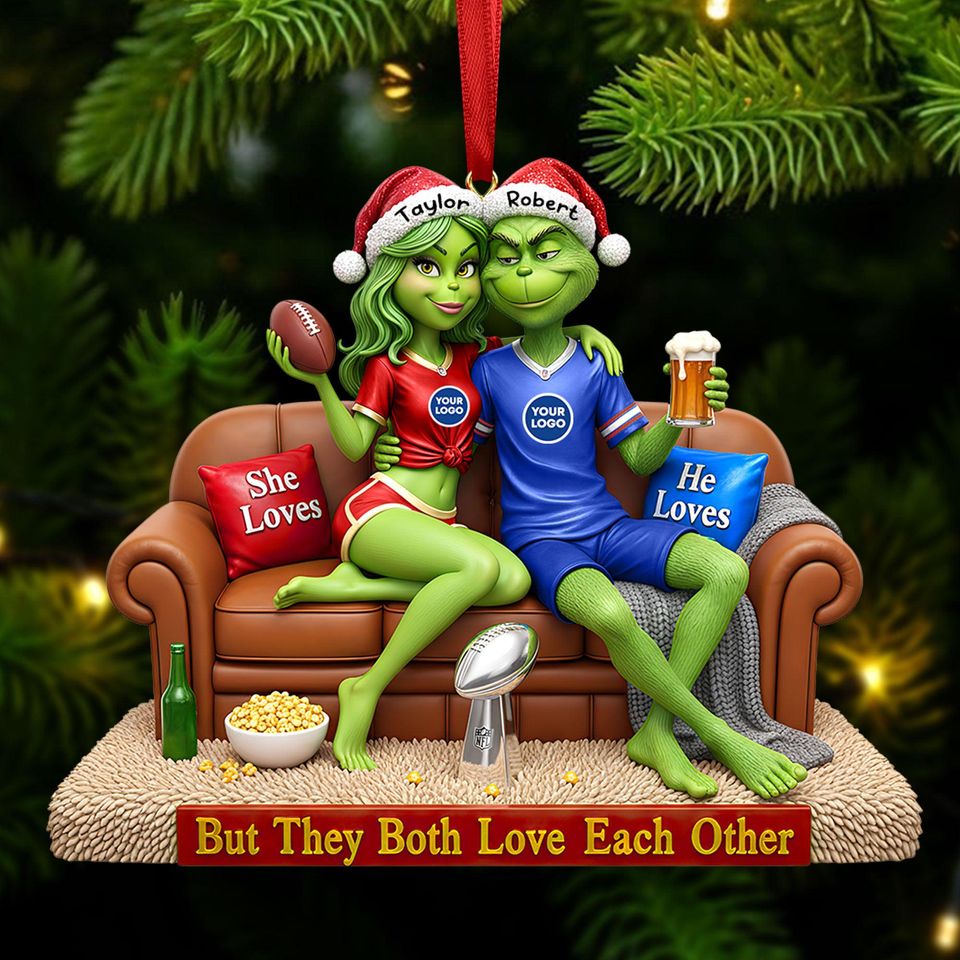 Funny Personalized Football Christmas Ornament  Acrylic Holiday Decor