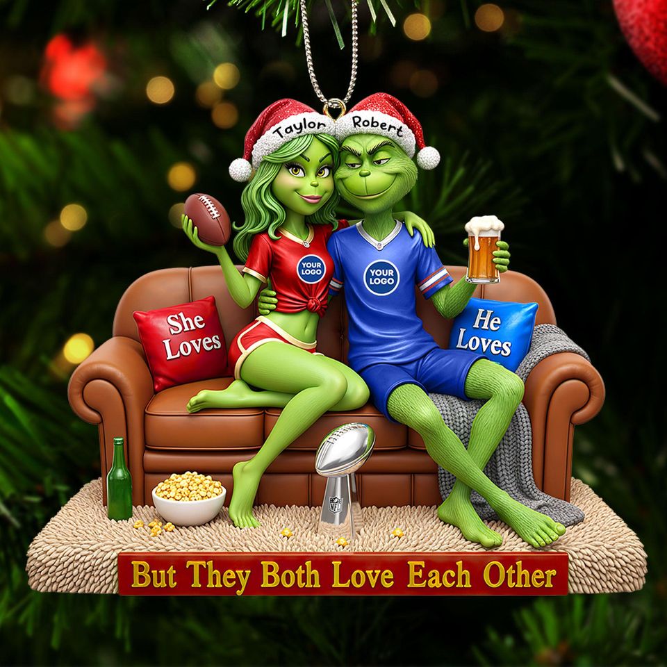 Funny Personalized Football Christmas Ornament  Acrylic Holiday Decor