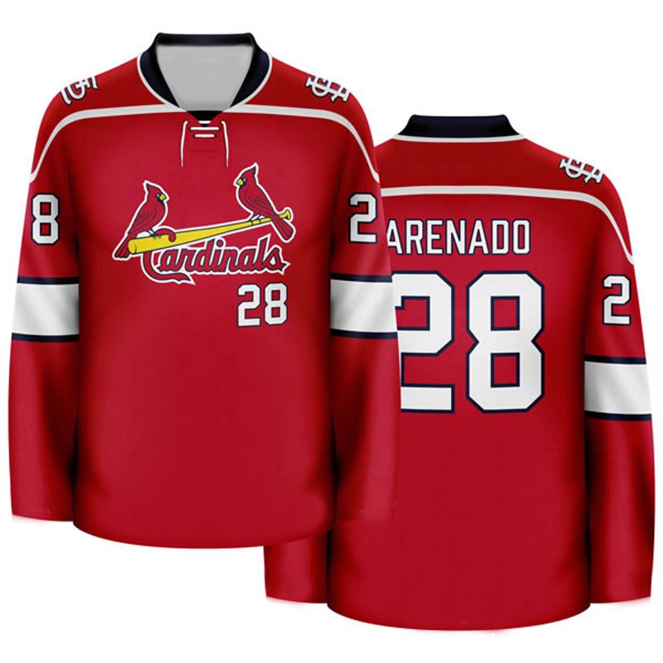 St Louis Cardinals Hockey Jersey, Baseball Fan Gift