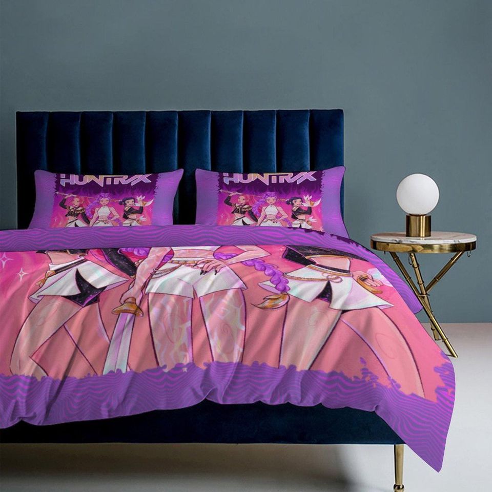 KPOP Demon Hunters 3-Piece Bedding Set- Huntrix