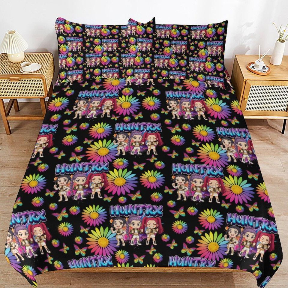 Huntrix KPOP Demon Hunters 3-Piece Bedding Set
