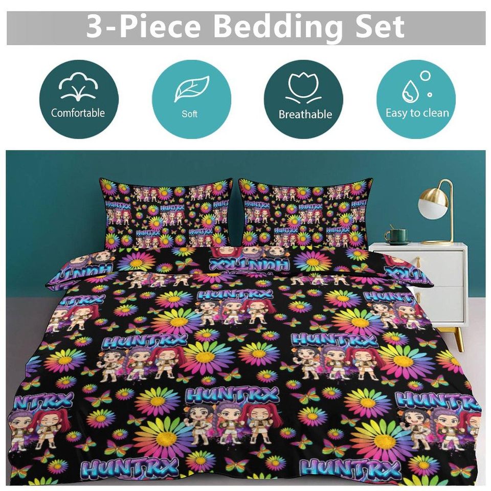 KPOP Demon Hunters  3-Piece Bedding Set - Huntrix