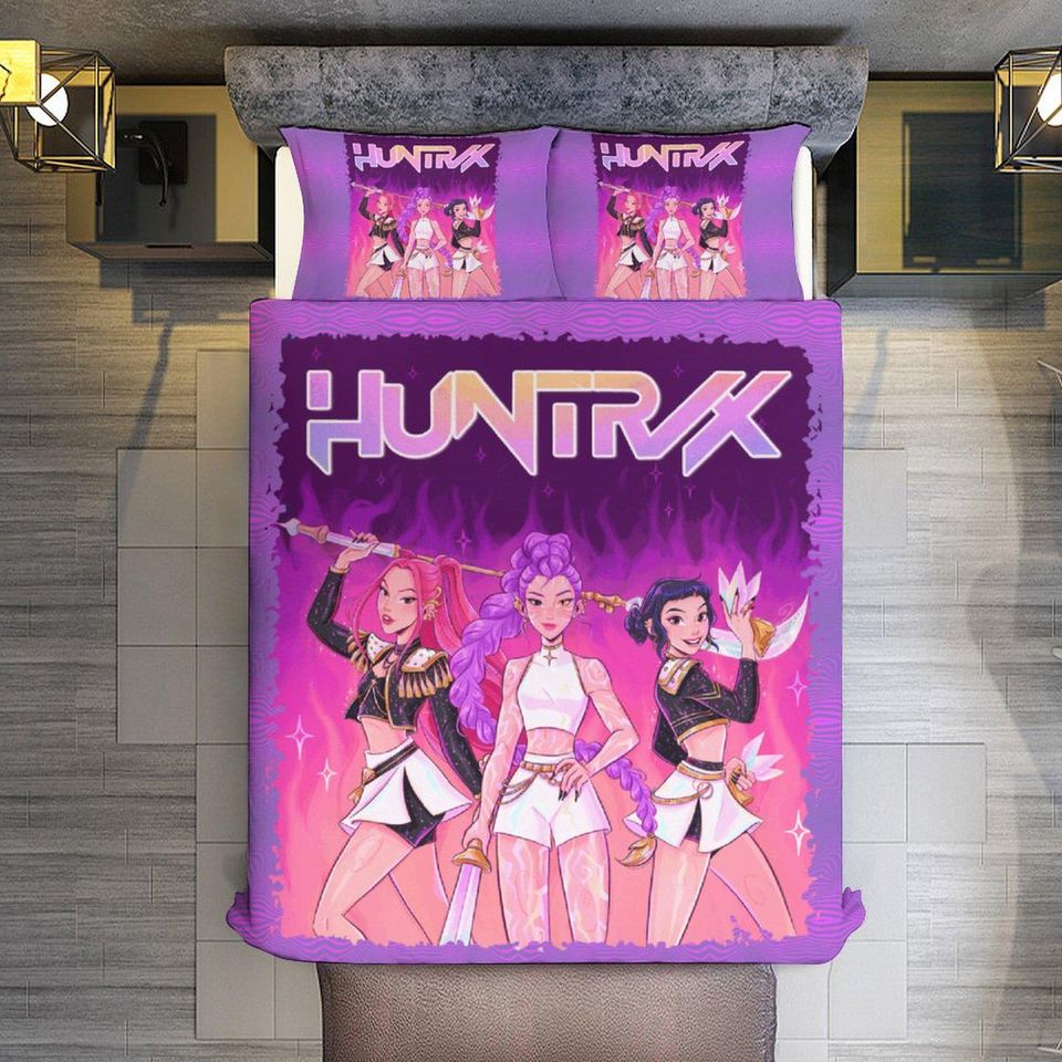 KPOP Demon Hunters 3-Piece Bedding Set- Huntrix
