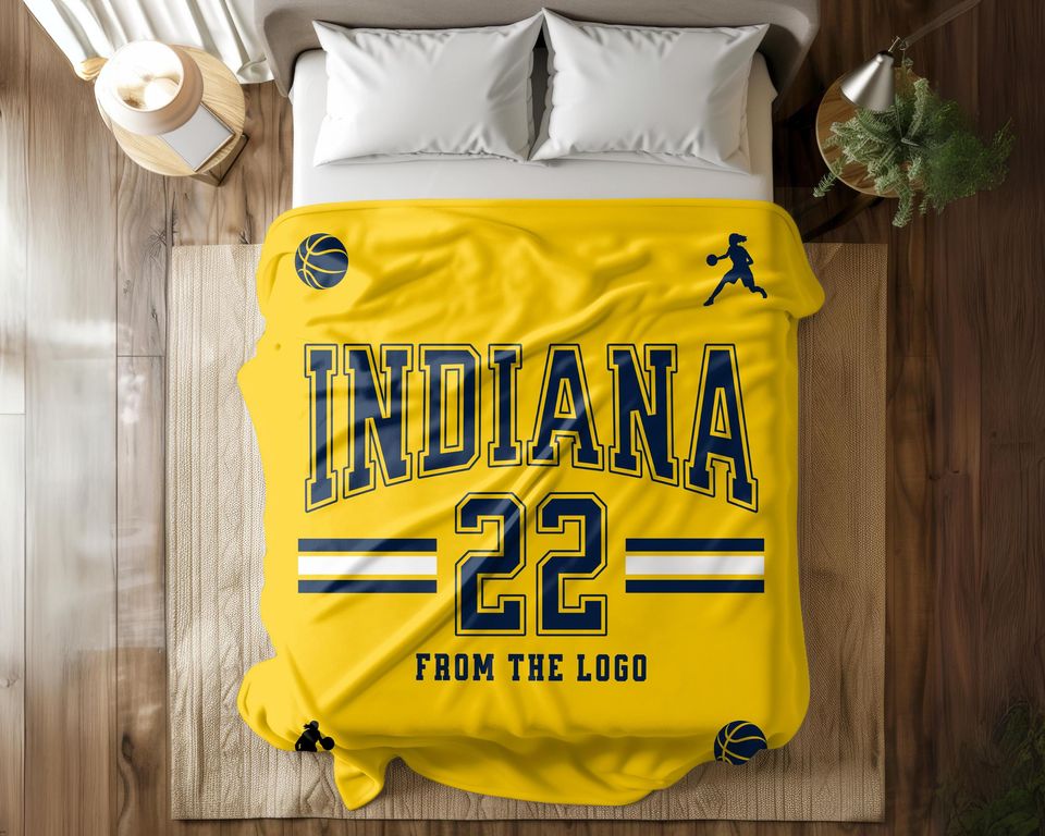 Caitlin Clark 22 Indiana Throw Blanket