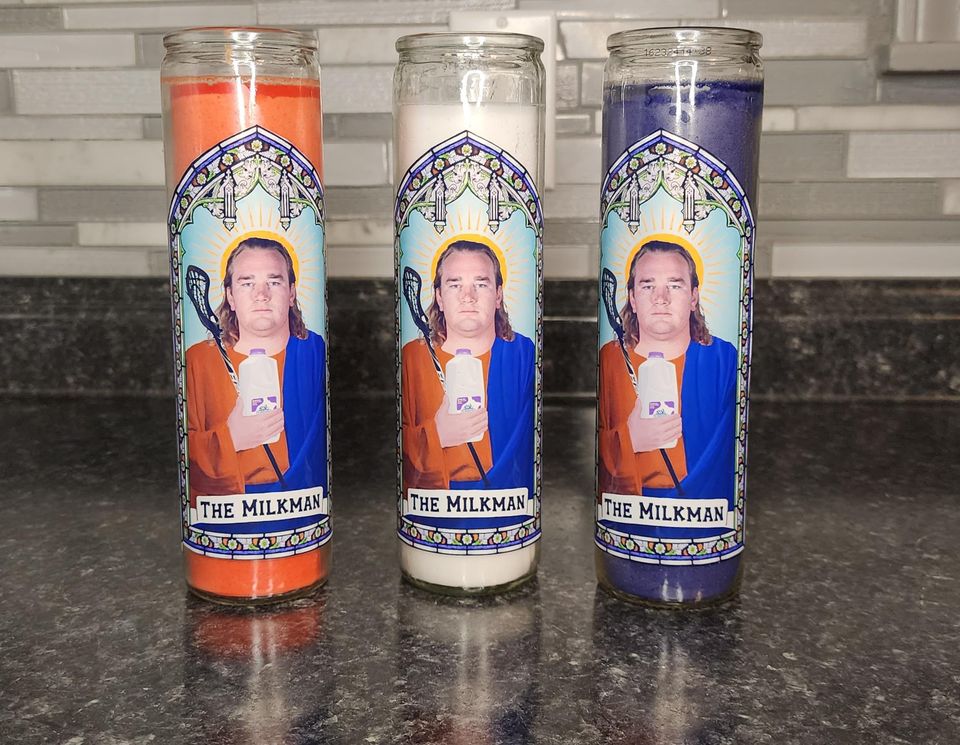 Lacrosse Player Prayer Candles