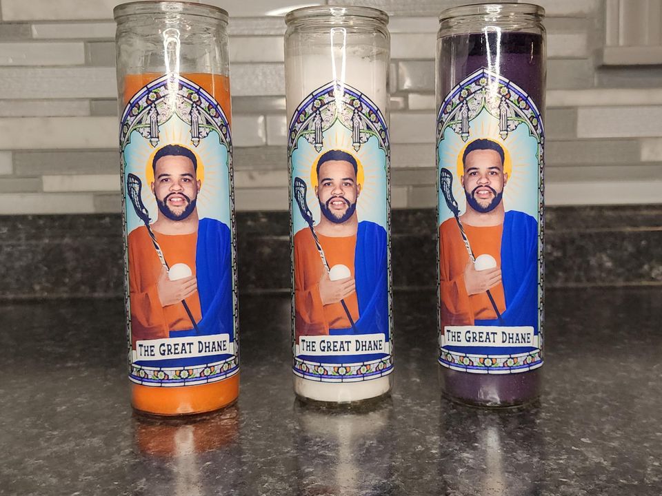 Lacrosse Player Prayer Candles