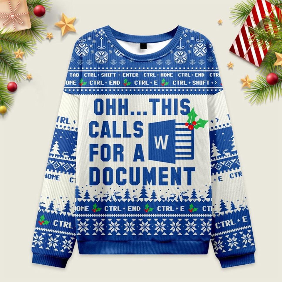 Ohh This Calls for a Document Ugly Christmas Sweater