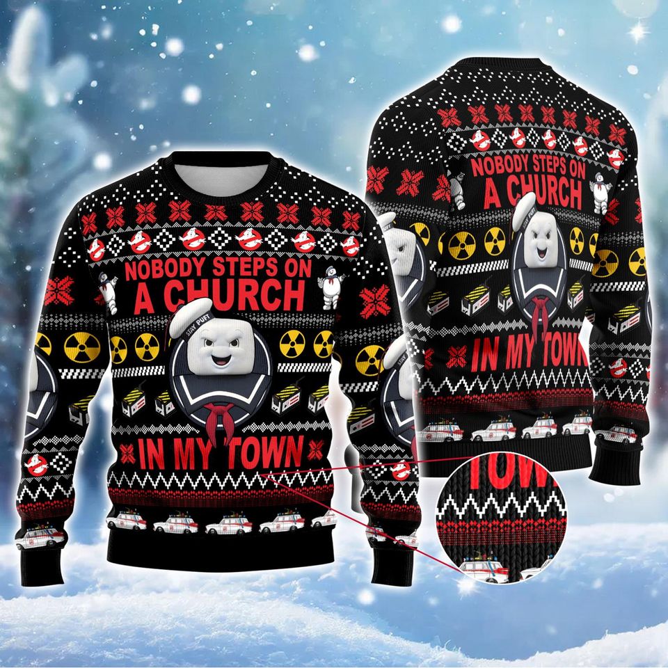 Ghost Busters Ugly Christmas Christmas Sweater, Ghostbusters Christmas Sweater