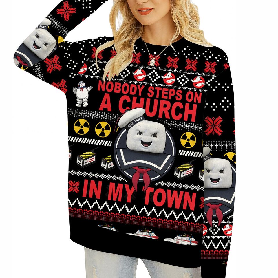 Ghost Busters Ugly Christmas Christmas Sweater, Ghostbusters Christmas Sweater