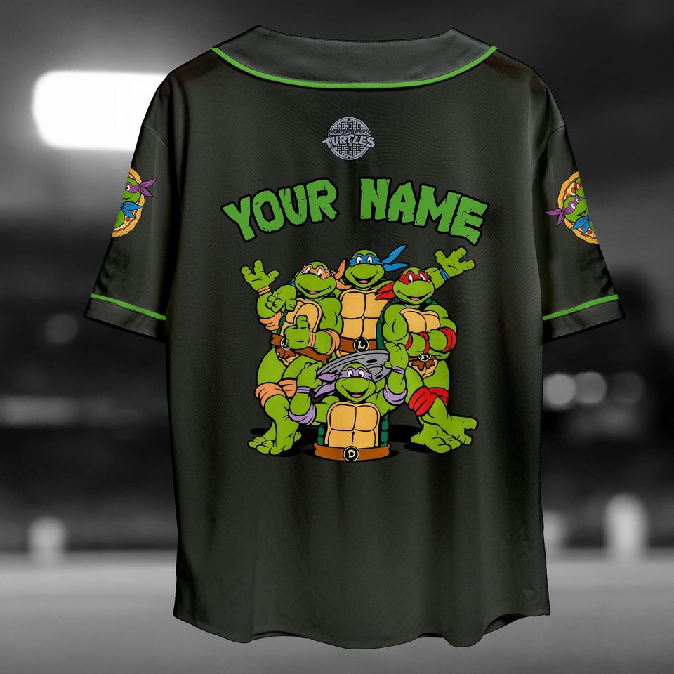 Custom Ninja Turtles Baseball Jersey Polyester TMNT Shirt