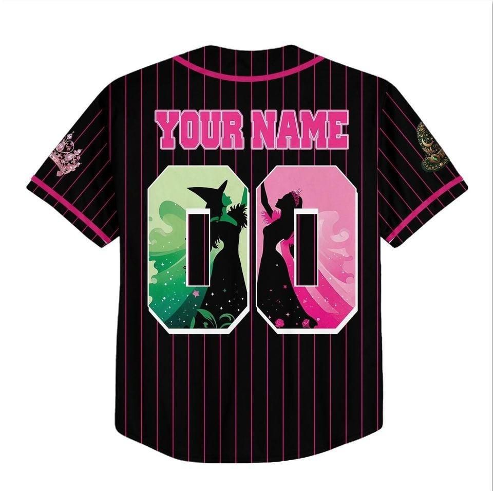 Custom Wicked Baseball Jersey Elphaba and Glinda Shirt