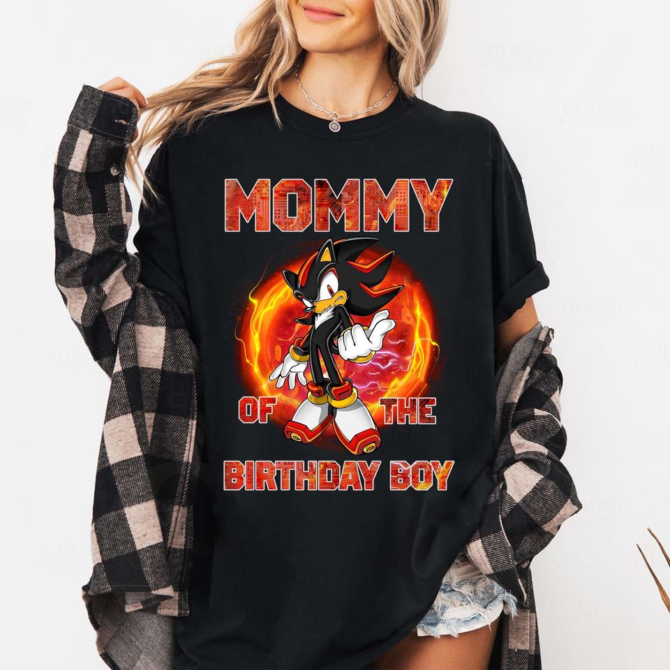 Custom Sonic Shadow Birthday Shirt, Shadow the Hedgehog Shirt, Sonic Shirt, Sonic the Hedgehog 3 Shirt, Gift For Girl or Boy