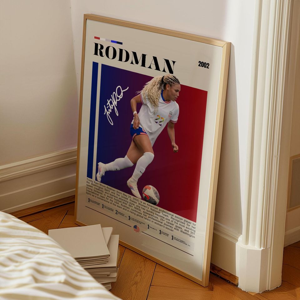 Trinity Rodman Poster, USWNT Soccer Wall Art