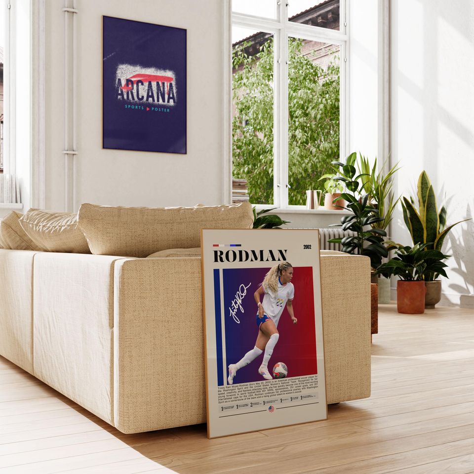 Trinity Rodman Poster, USWNT Soccer Wall Art