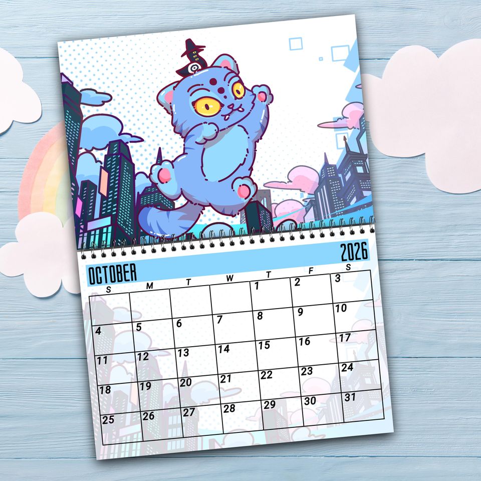 K-Pop Demon Hunters Hand drawn Characters Desktop Calendar