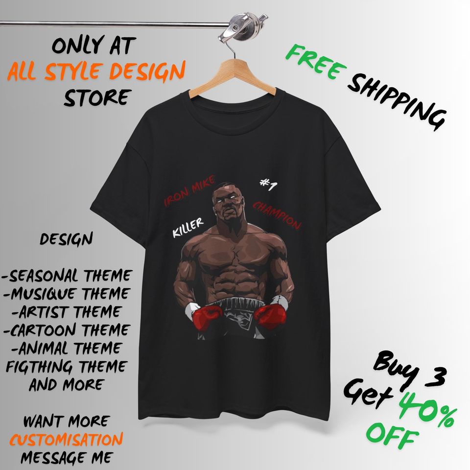 Iron Mike Tyson #1 Killer Champion T-Shirt - Boxing Legend Graphic Tee