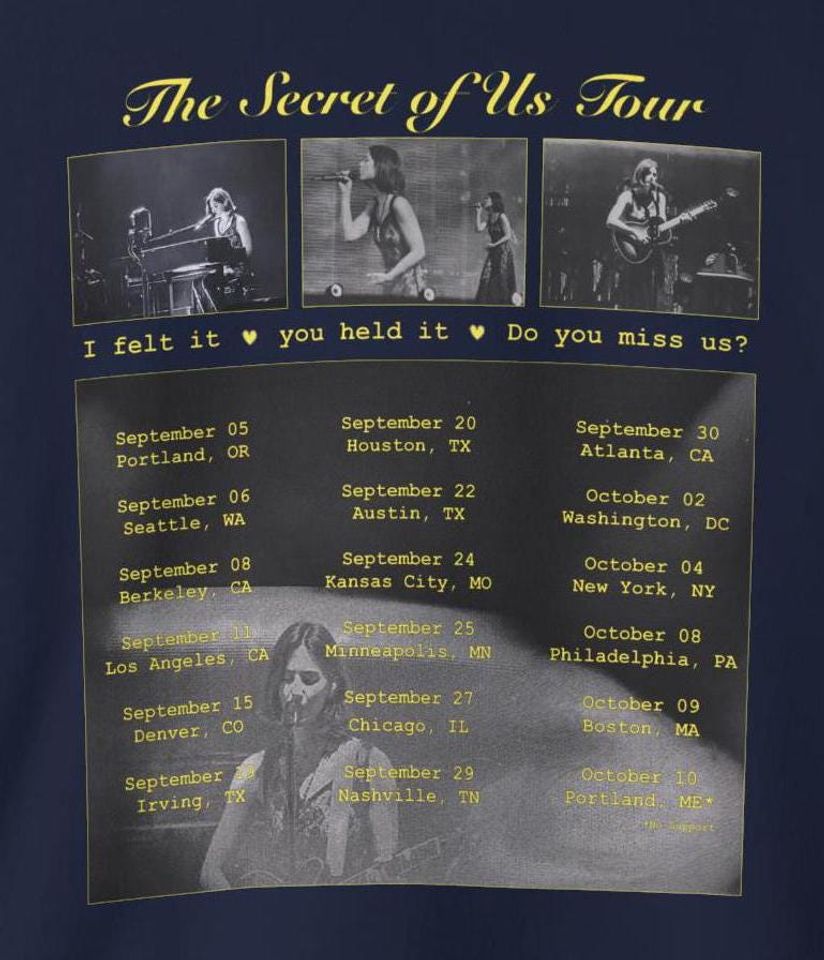 Gracie Abrams The Secret of Us Tour Sweatshirt
