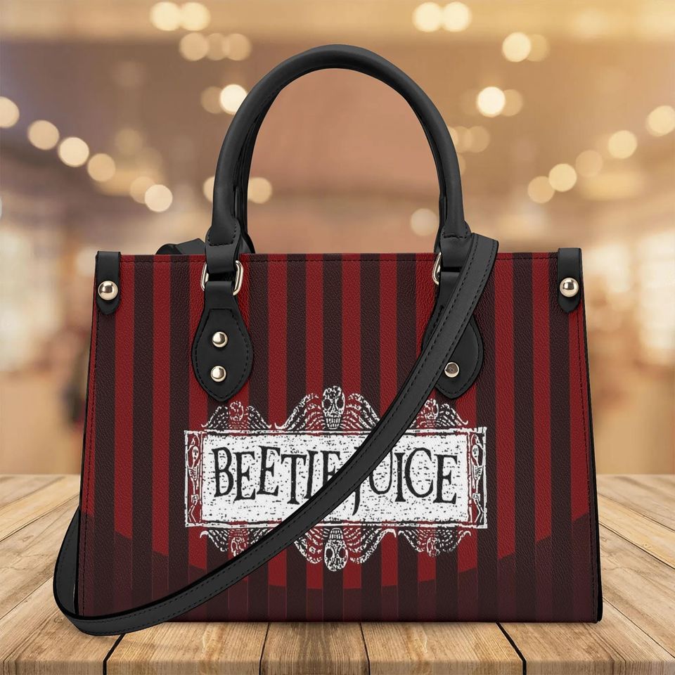 Beetlejuice Women Handbag Version With Shoulder Strap Leather Bag
