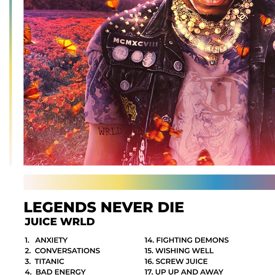 Juice WRLD - Legends Never Die Album Cover Poster