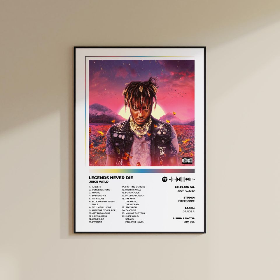 Juice WRLD - Legends Never Die Album Cover Poster