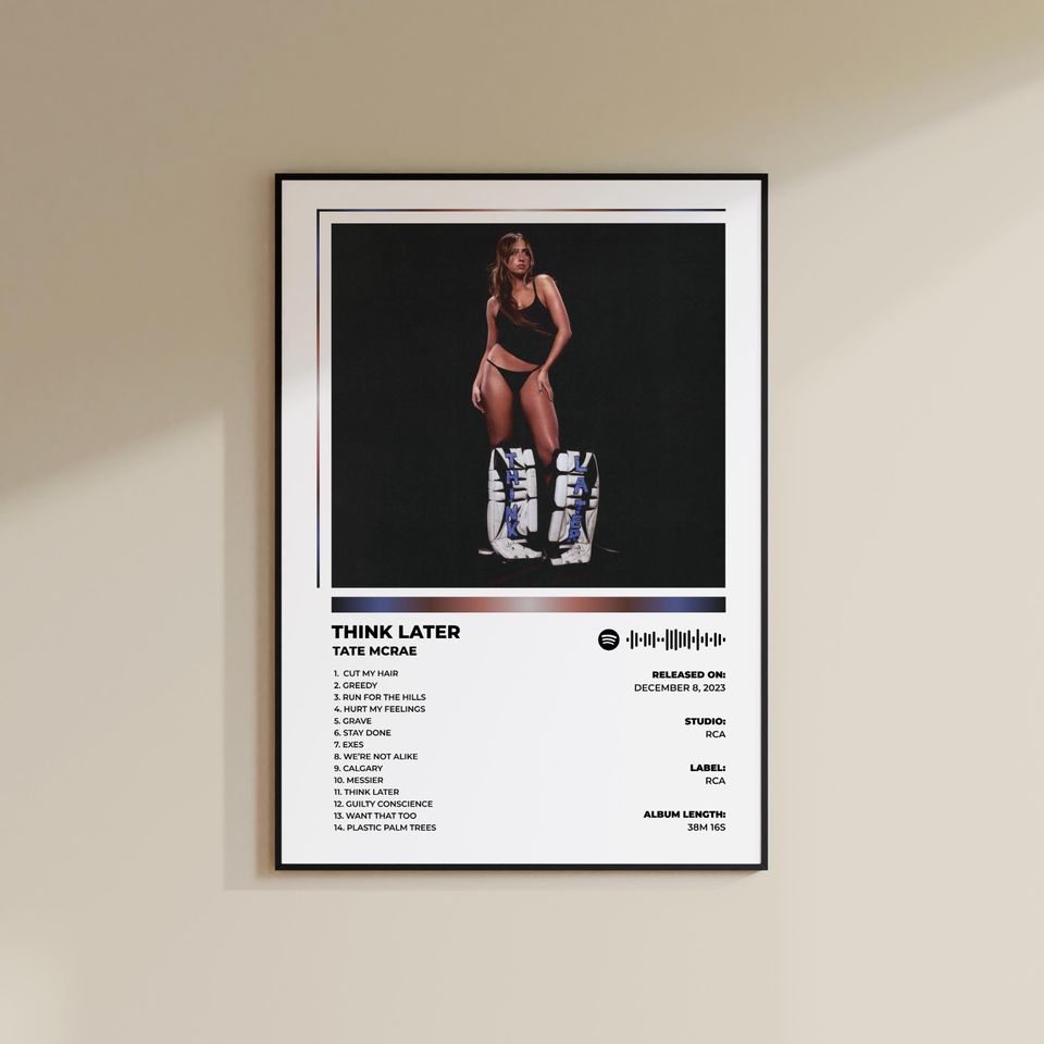 Tate McRae Think Later Album Cover Poster
