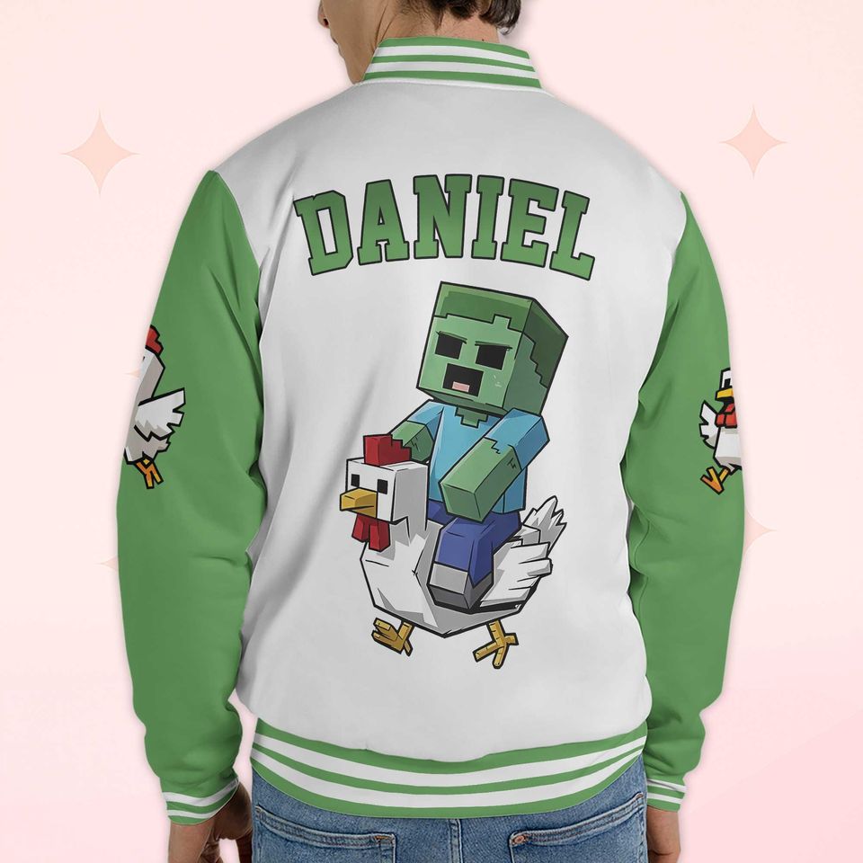 Personalized Chicken Jockey Varsity Jacket