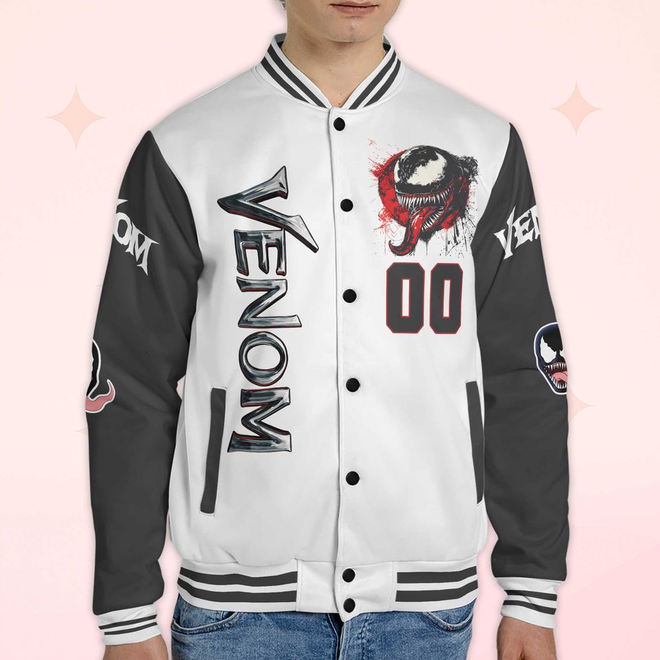 Custom Venom Varsity Jacket, Personalized Baseball Jacket