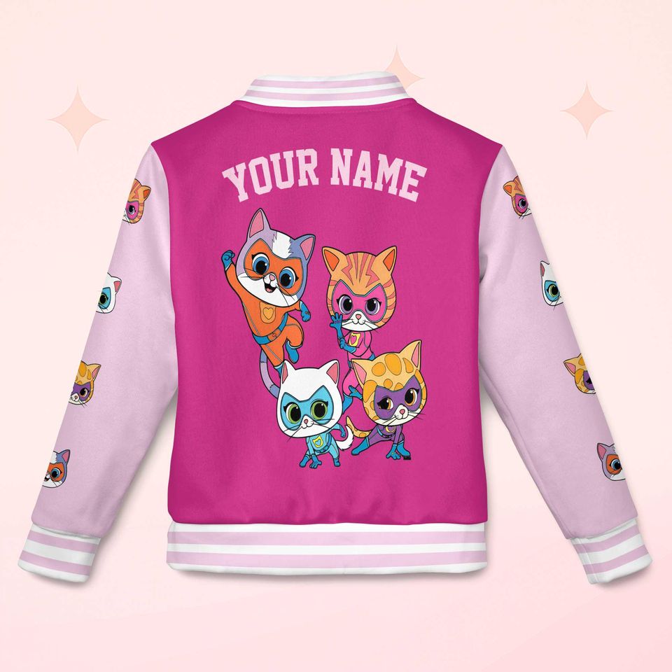 Custom SuperKitties Varsity Jacket, Personalized Baseball Jacket