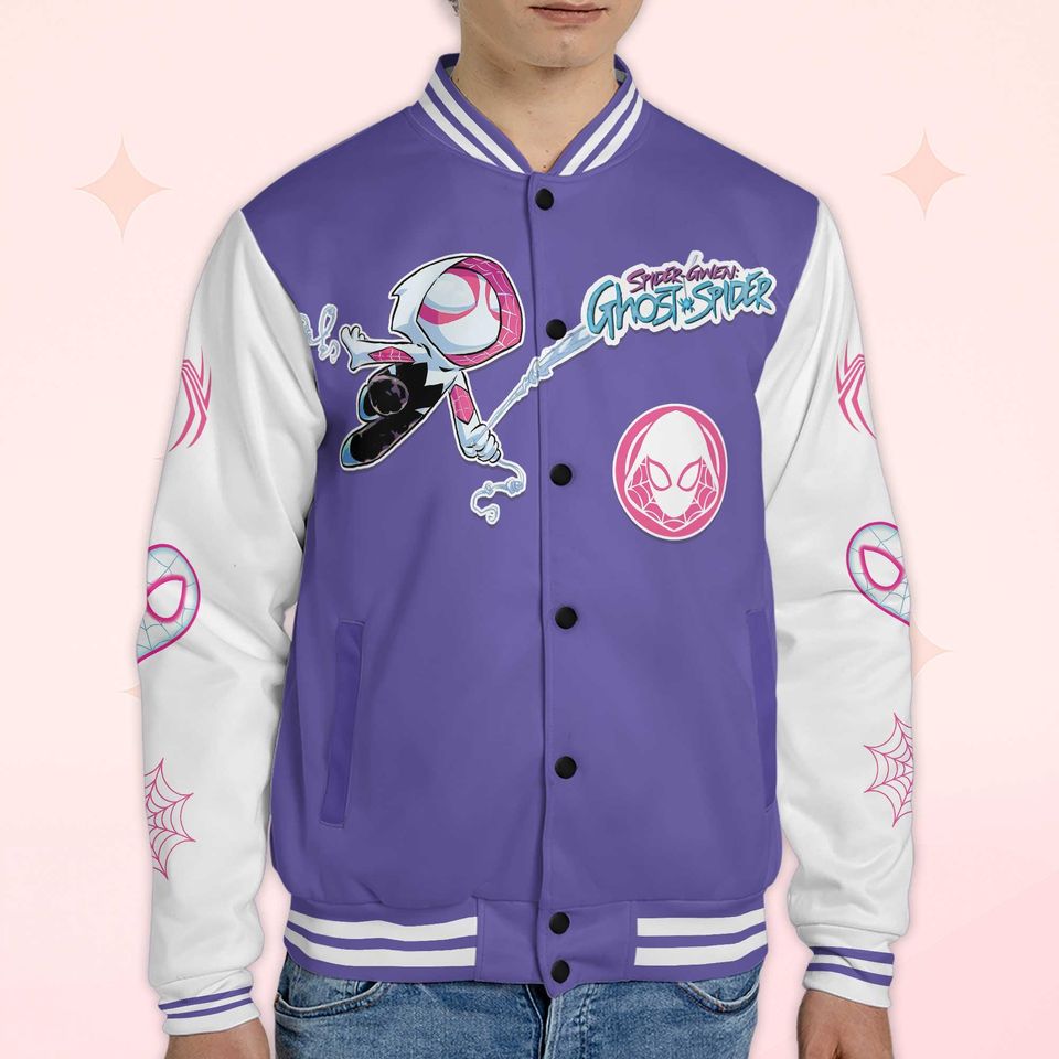 Custom Ghost-Spider Varsity Jacket, Personalized Ghost-Spider Baseball Jacket