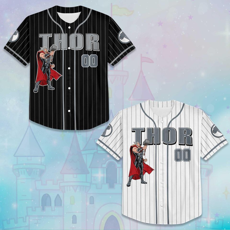 Personalized Thor Baseball Jersey, Custom Superhero Outfit