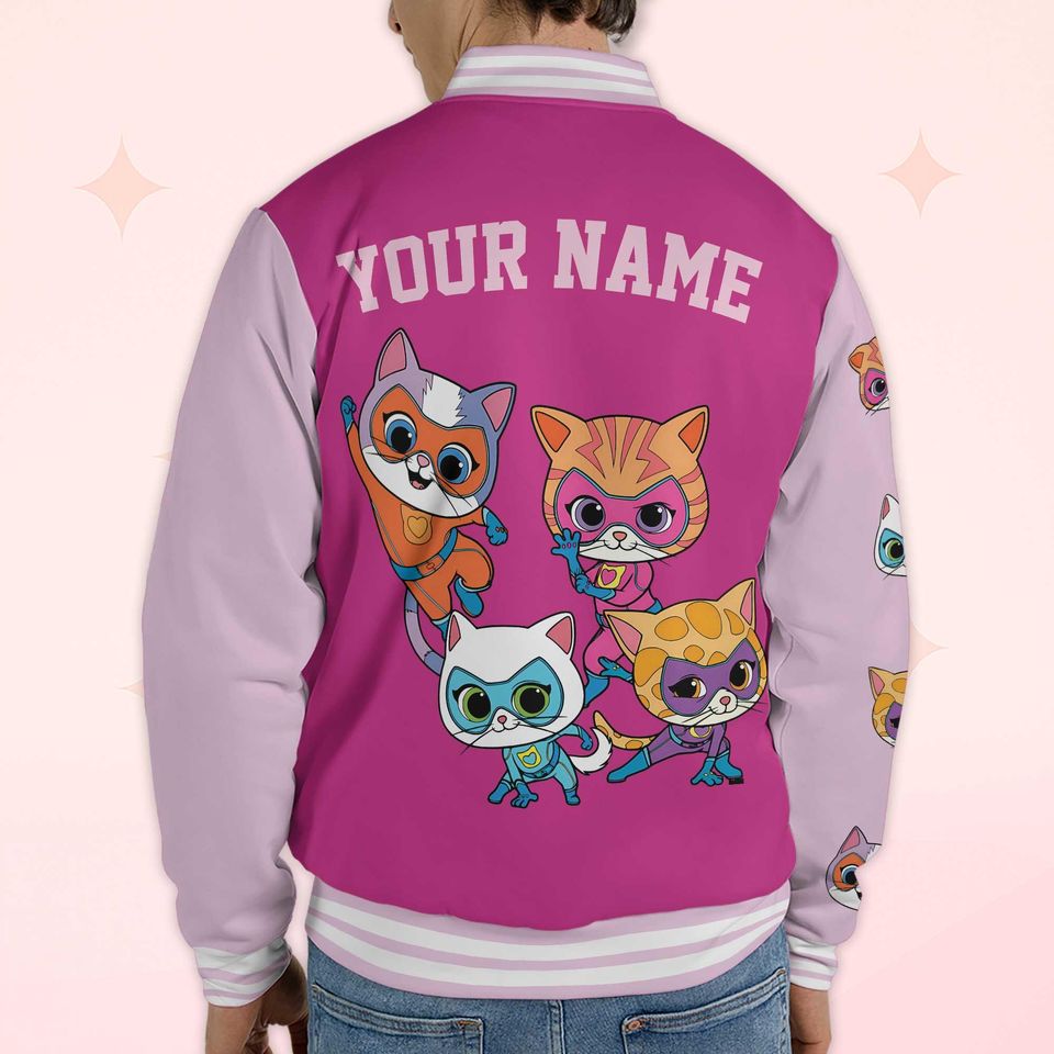 Custom SuperKitties Varsity Jacket, Personalized Baseball Jacket