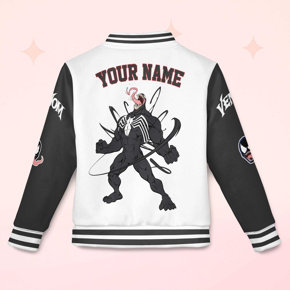 Custom Venom Varsity Jacket, Personalized Baseball Jacket