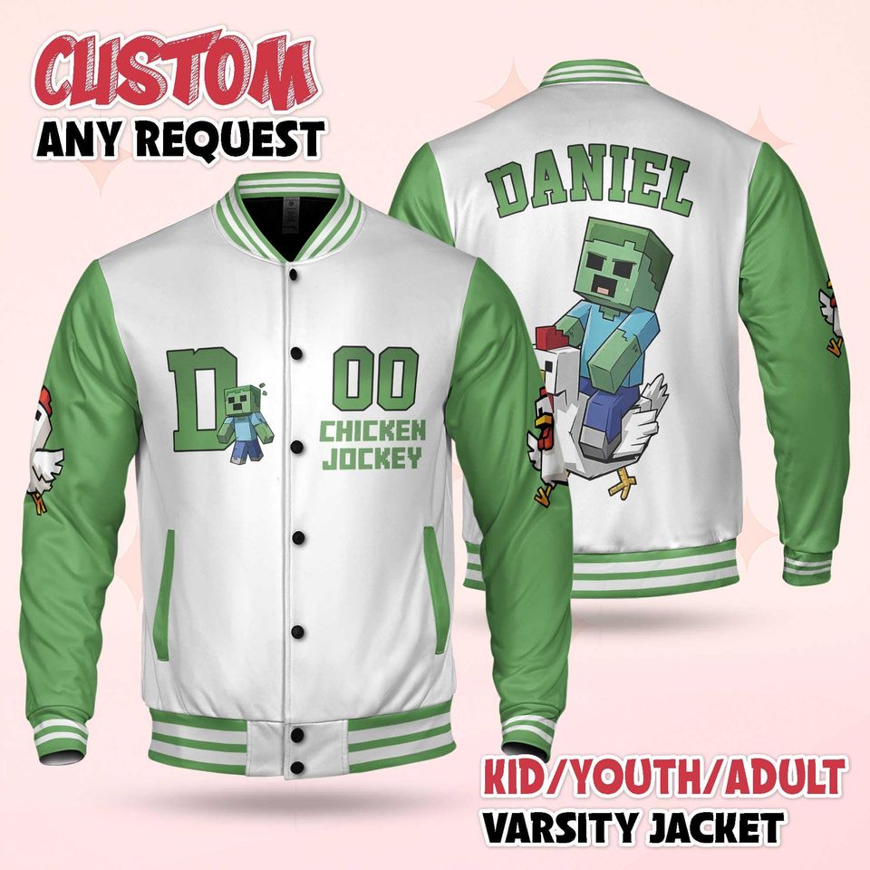 Personalized Chicken Jockey Varsity Jacket