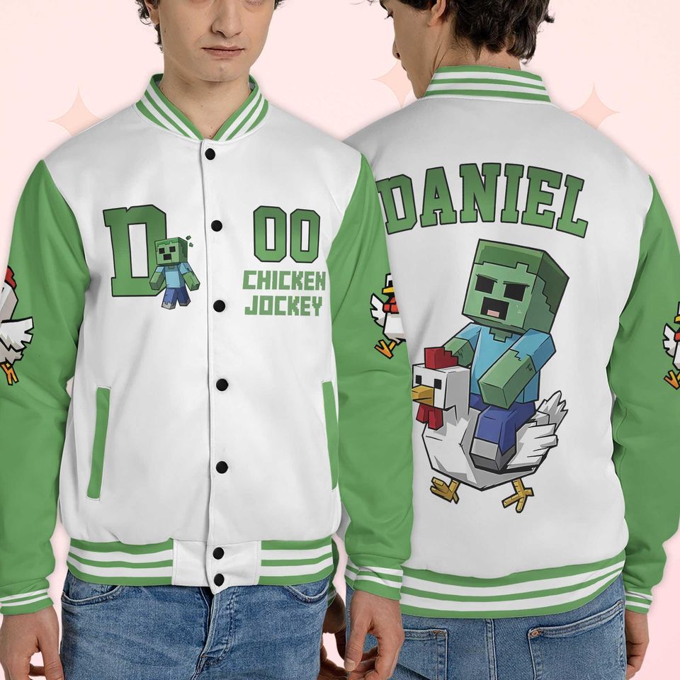 Personalized Chicken Jockey Varsity Jacket