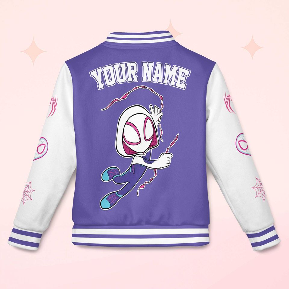 Custom Ghost-Spider Varsity Jacket, Personalized Ghost-Spider Baseball Jacket