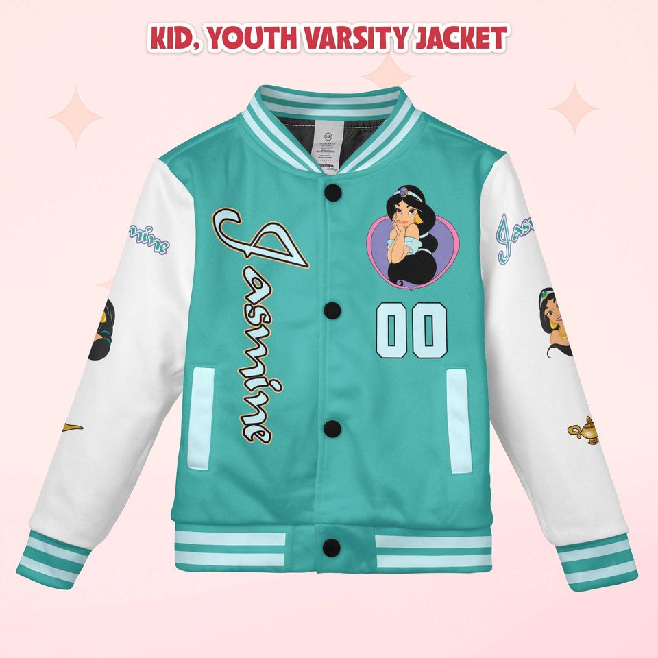 Custom Jasmine Varsity Jacket, Aladdin Inspired