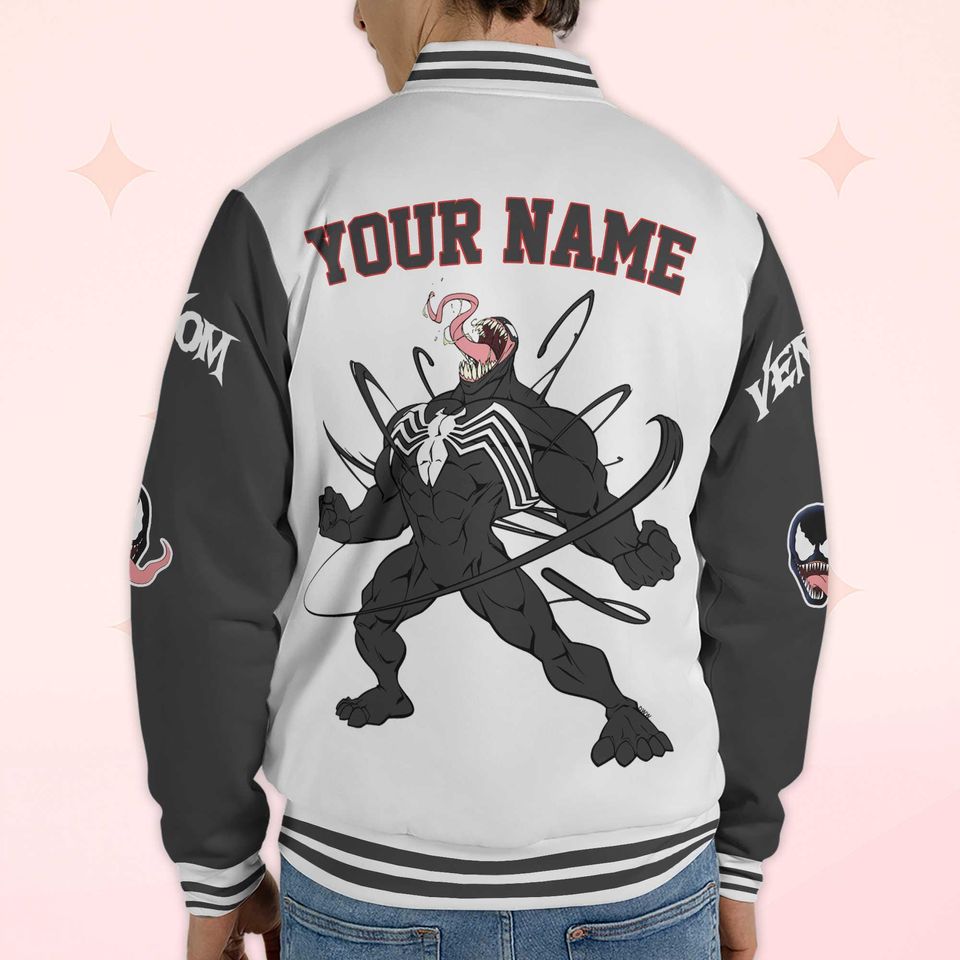 Custom Venom Varsity Jacket, Personalized Baseball Jacket