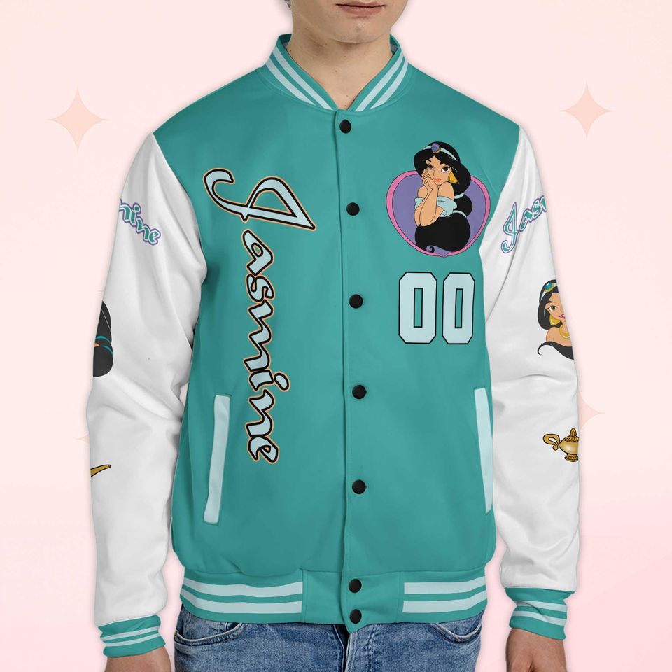 Custom Jasmine Varsity Jacket, Aladdin Inspired
