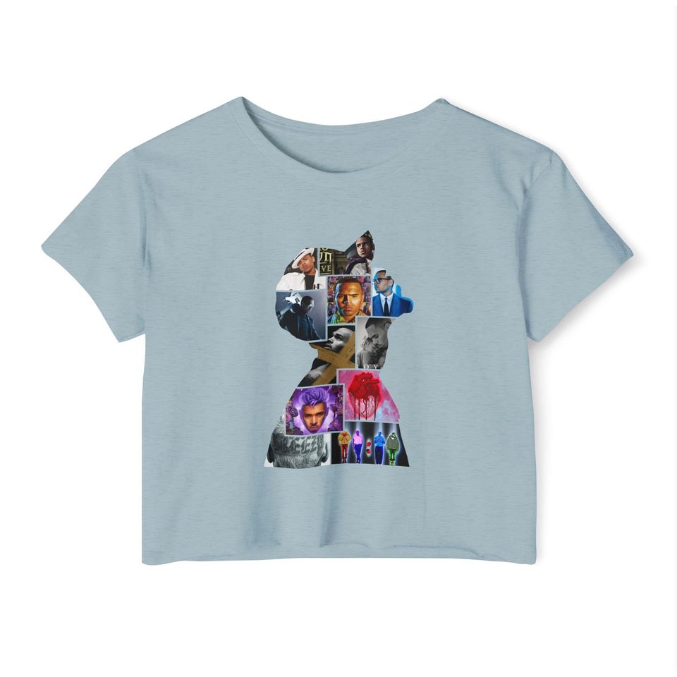 Chris Brown crop top, albums world tour Chris Brown crop shirt, Chris Brown shirt