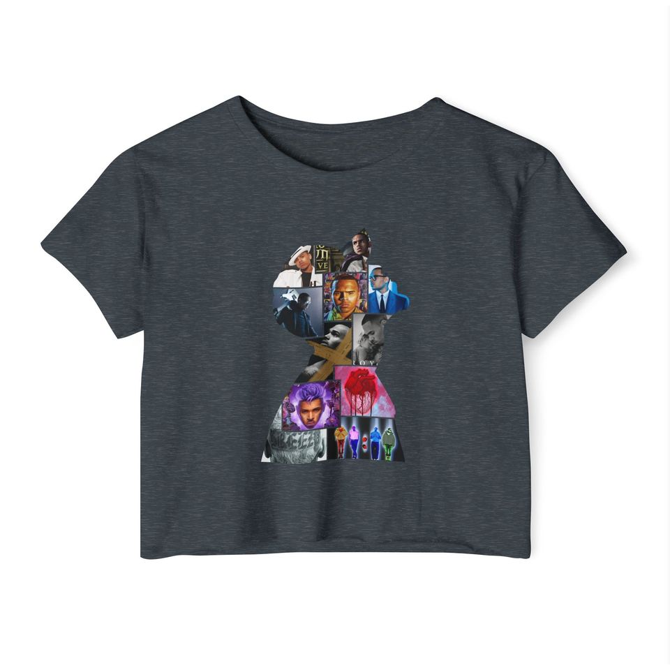 Chris Brown crop top, albums world tour Chris Brown crop shirt, Chris Brown shirt