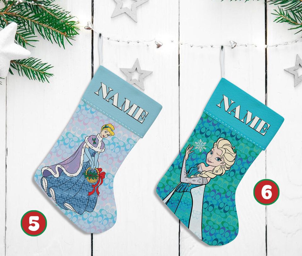 Personalized Cartoon Christmas Stocking, Custom Name Christmas Stockings, Christmas Stocking, Home Decoration, Xmas Stocking, Christmas Gift