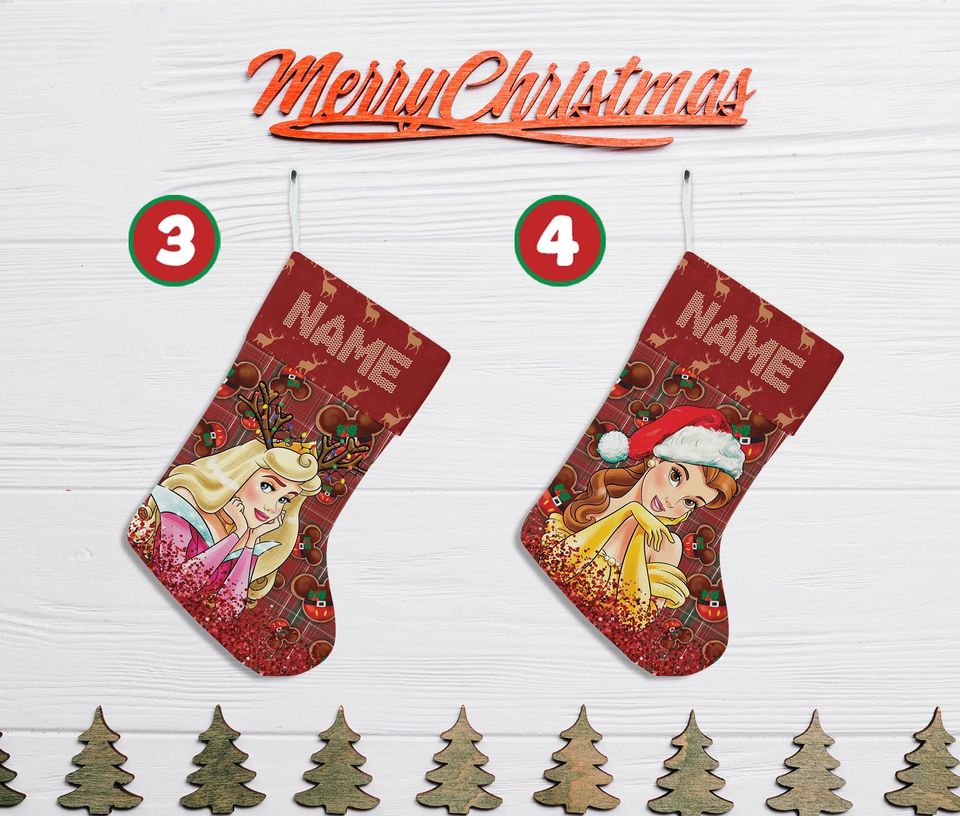 Personalized Cartoon Christmas Stocking, Custom Name Christmas Stockings, Christmas Stocking, Home Decoration, Xmas Stocking, Christmas Gift