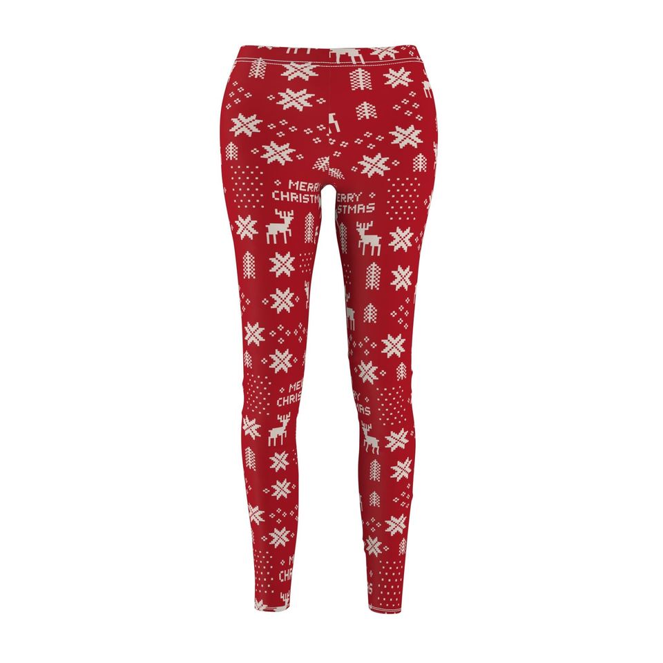 Christmas Patterned Yoga Pants - Festive Holiday Activewear