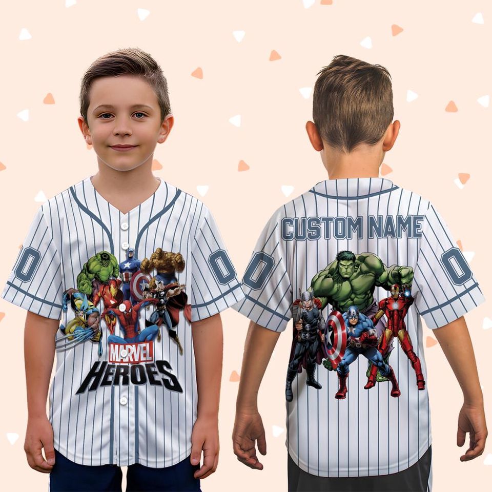Customized Marvel Heros Limited Edition Baseball Jersey, Custom Marvel Jersey For Fans, Marvel Heros Comics Jersey