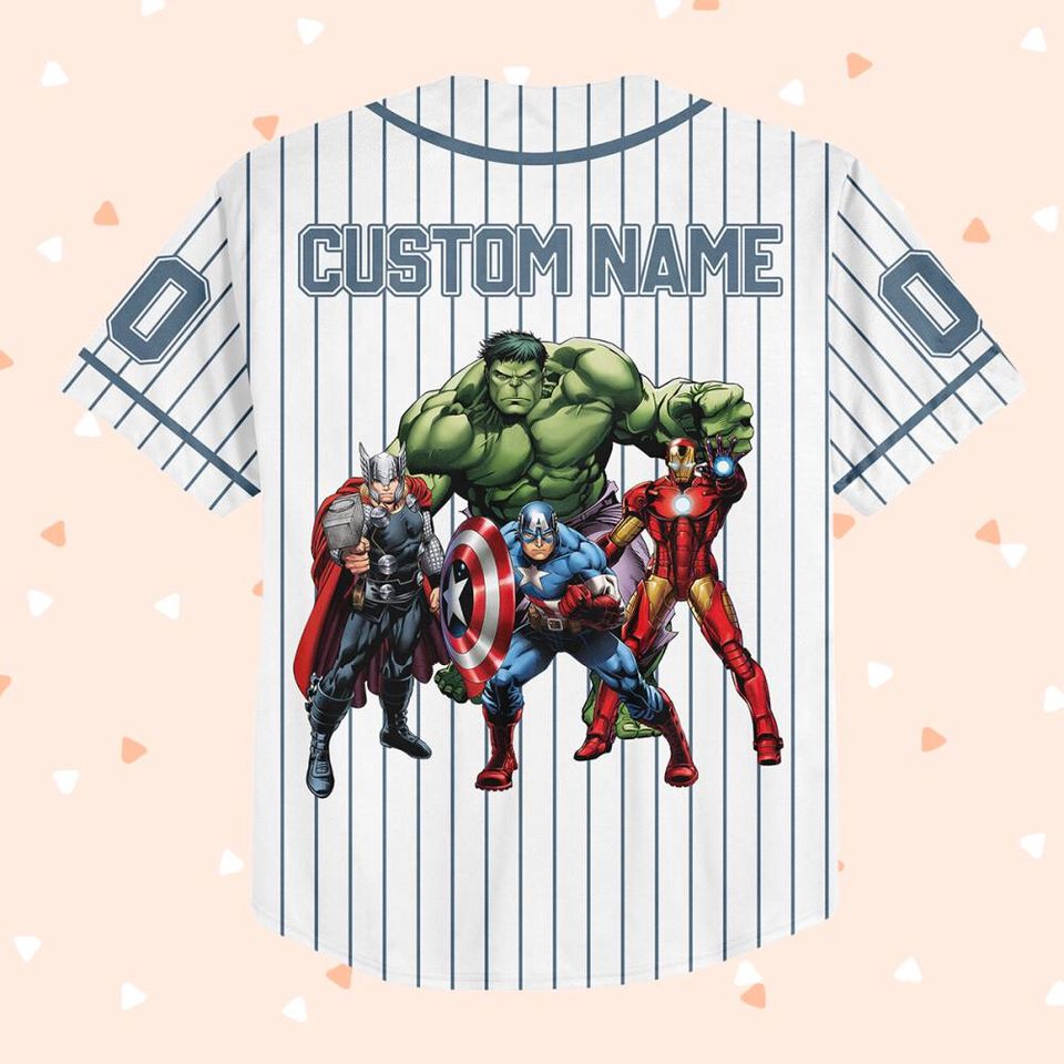 Customized Marvel Heros Limited Edition Baseball Jersey, Custom Marvel Jersey For Fans, Marvel Heros Comics Jersey
