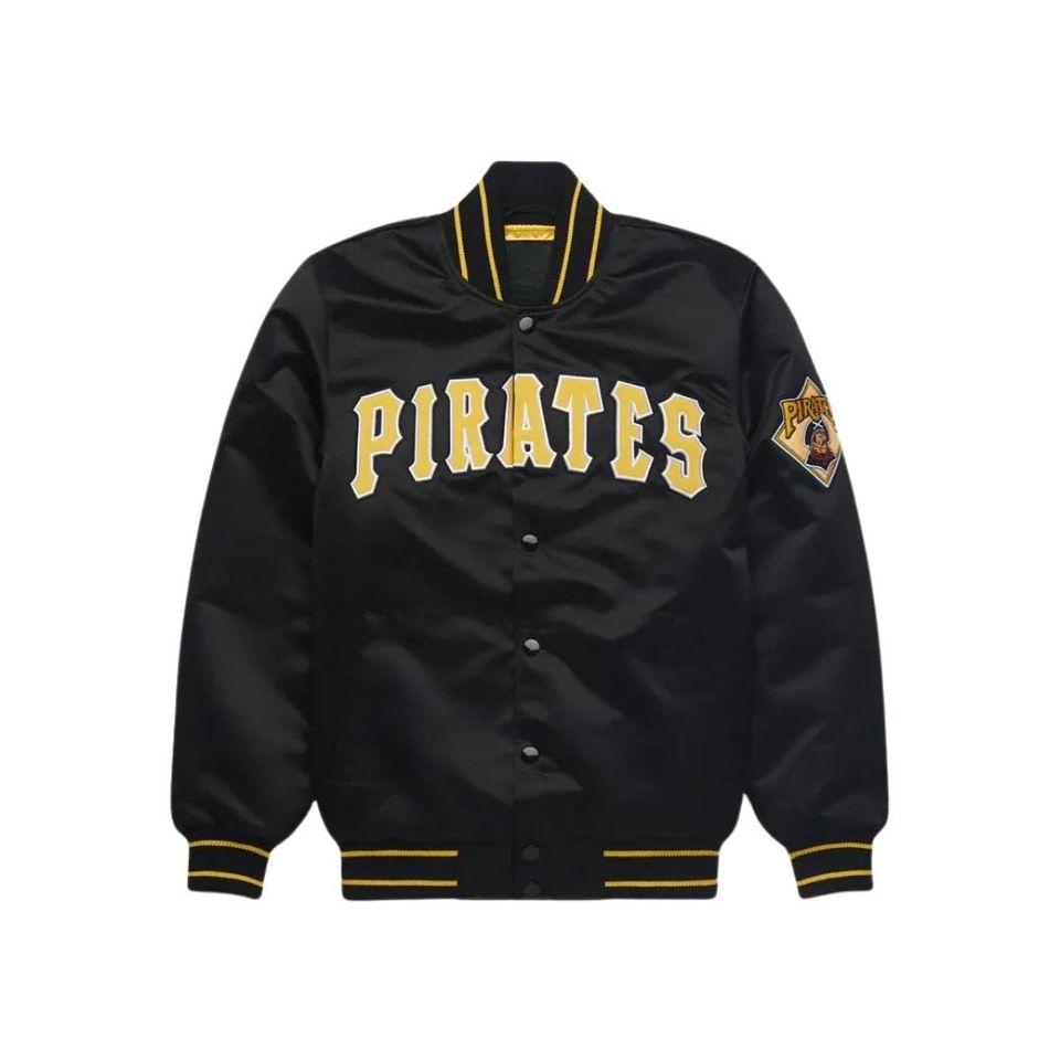 Pittsburgh Pirates Varsity Jacket Black Baseball Bomber Jacket Unisex