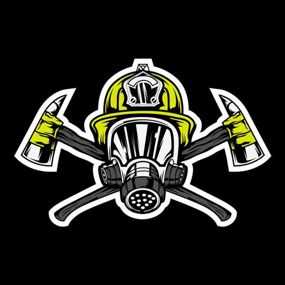 Firefighter - Turnout Gear Black Hockey Jersey