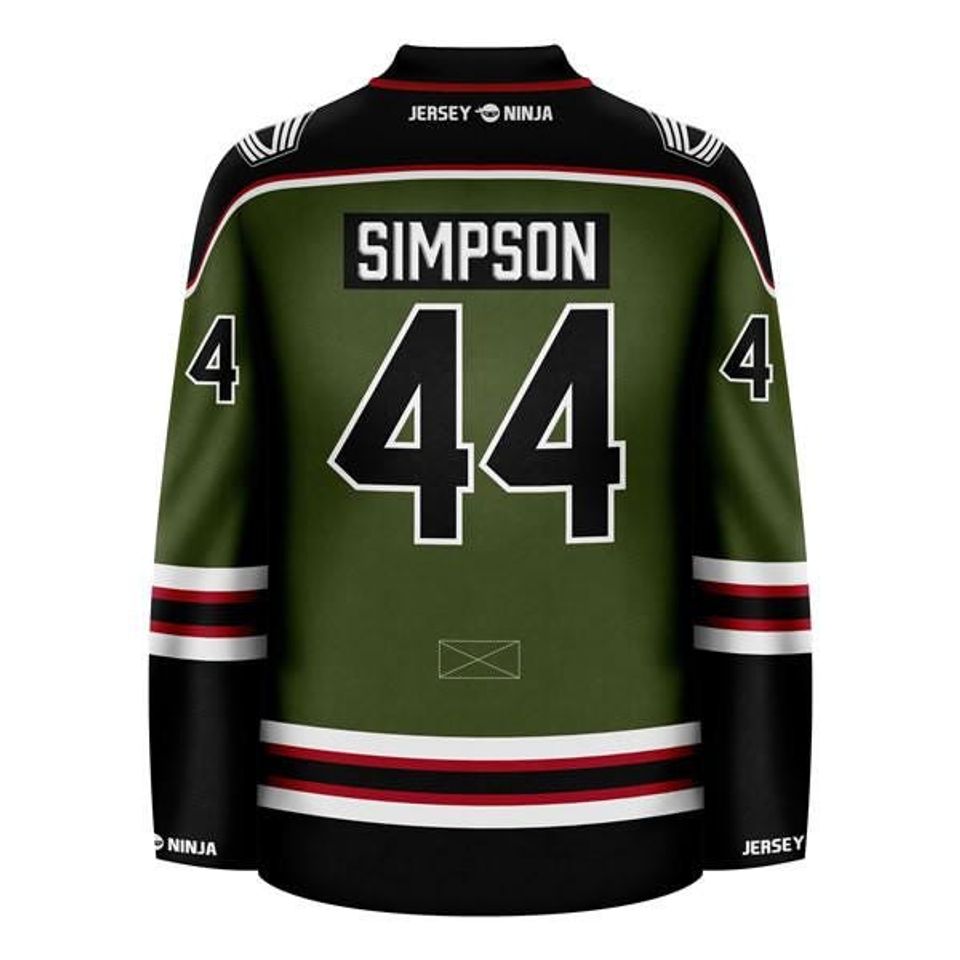 Flying Hellfish Simpson Hockey Jersey